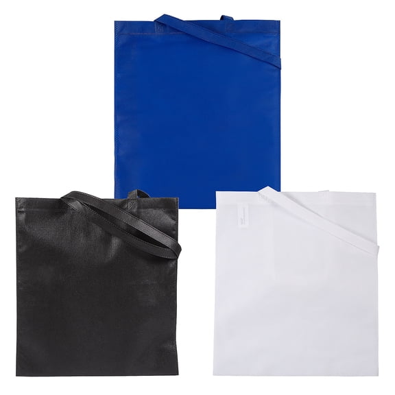 Fun Express 15" x 17" Bulk 72 Pieces Blue Spirit Large Nonwoven Tote Bag Kit Assortment