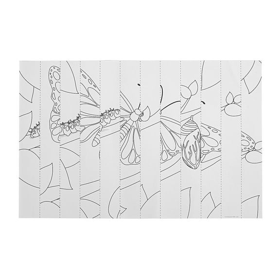 Fun Express 17" x 11" Color Your Own Caterpillar & Butterfly Image Changer - 30 Pieces