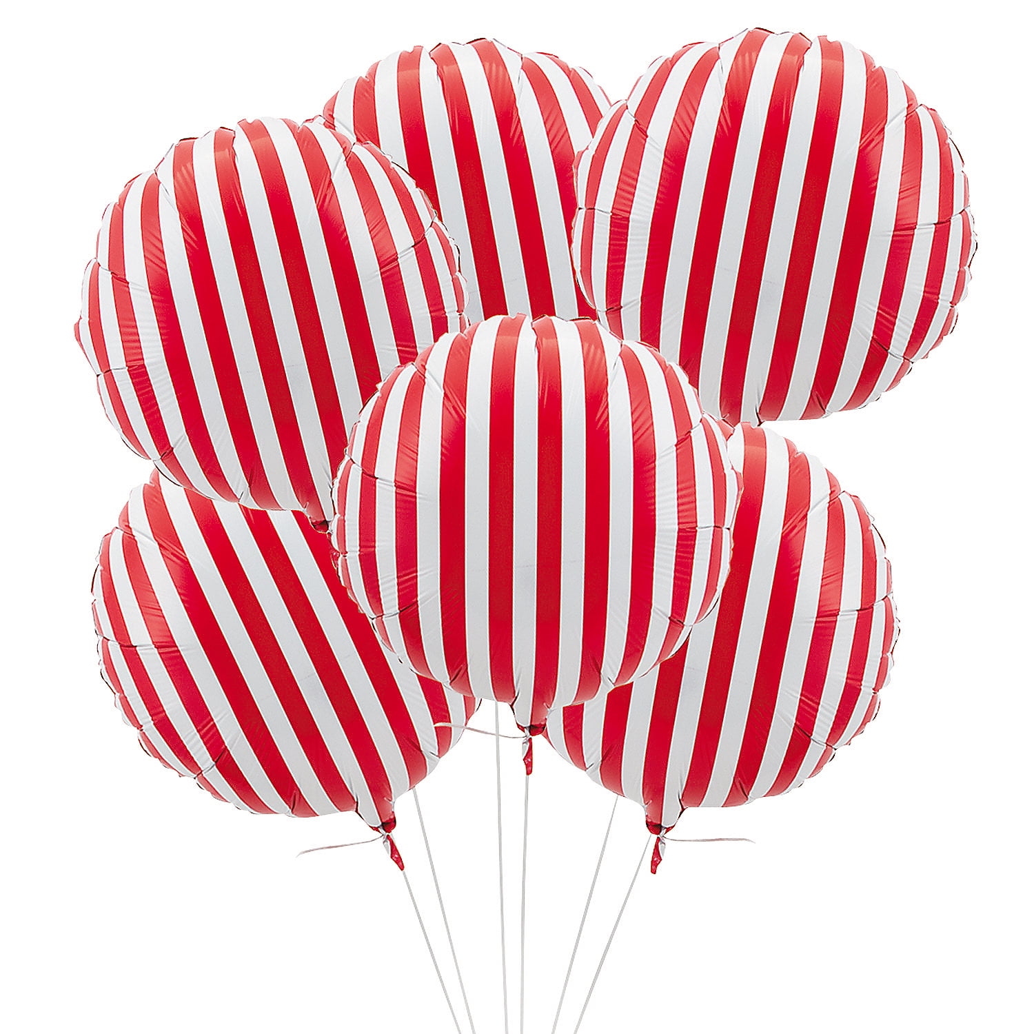 Fun Express Striped Mylar Party Balloons, 18