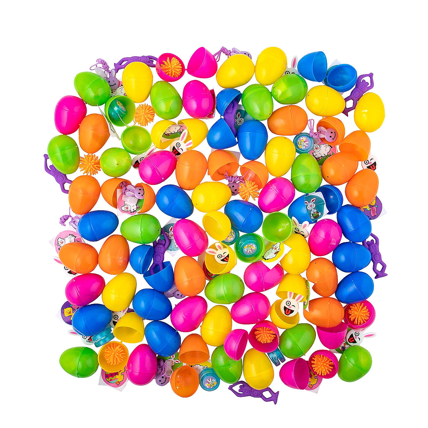 Fun Express 2 1/2" Bulk 5000 Pieces Deluxe Toy-Filled Plastic Easter Eggs