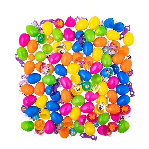 Fun Express 2 1/2" Bulk 5000 Pieces Deluxe Toy-Filled Plastic Easter Eggs