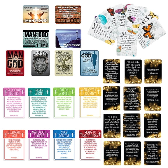 Fun Express 2 1/2" x 3 1/2" Bulk 480 Pieces Religious Pocket Prayer Cards Mega Assortment