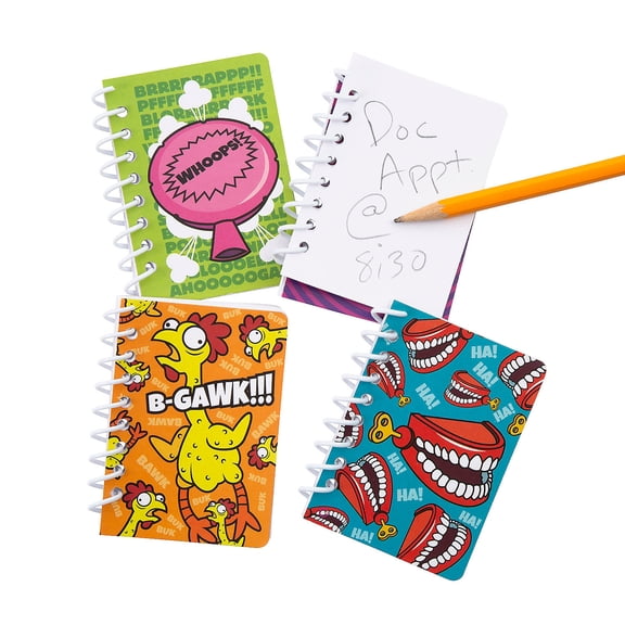 Fun Express 2 1/2" x 3 1/2" Mini Classic Gags Notebooks - 24 Pieces