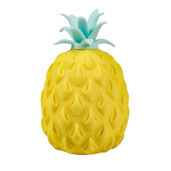 Fun Express 2 1/2" x 4 1/2" Pineapple Flour-Filled Rubber Squish Toys - 12 Pieces