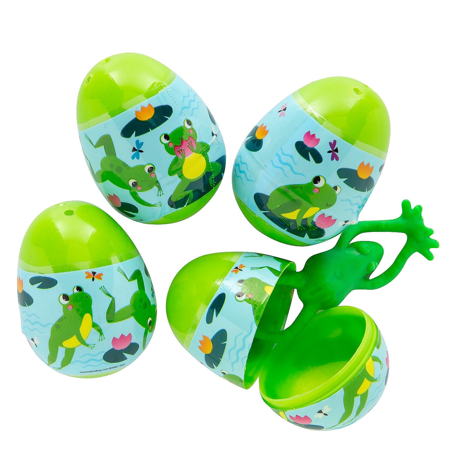Fun Express Frog Finger Flinger-Filled Plastic Easter Eggs, 24 Count
