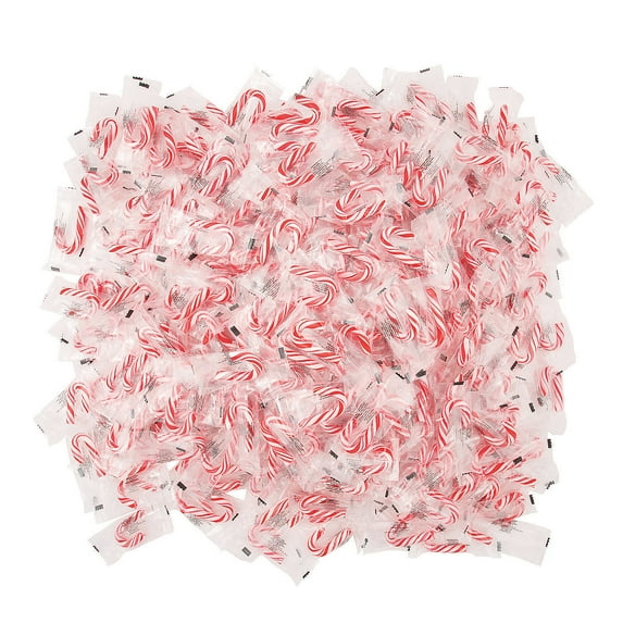 Fun Express 2" 11 lb. 4 oz. Mega Bulk 900 Pieces Mini Classic Peppermint Candy Canes