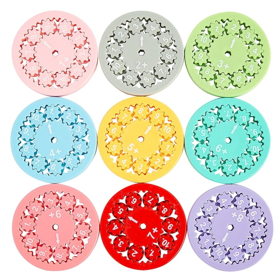 Fun Express 2" Addition & Subtraction Math Fidget Spinner Toys 9 Pieces