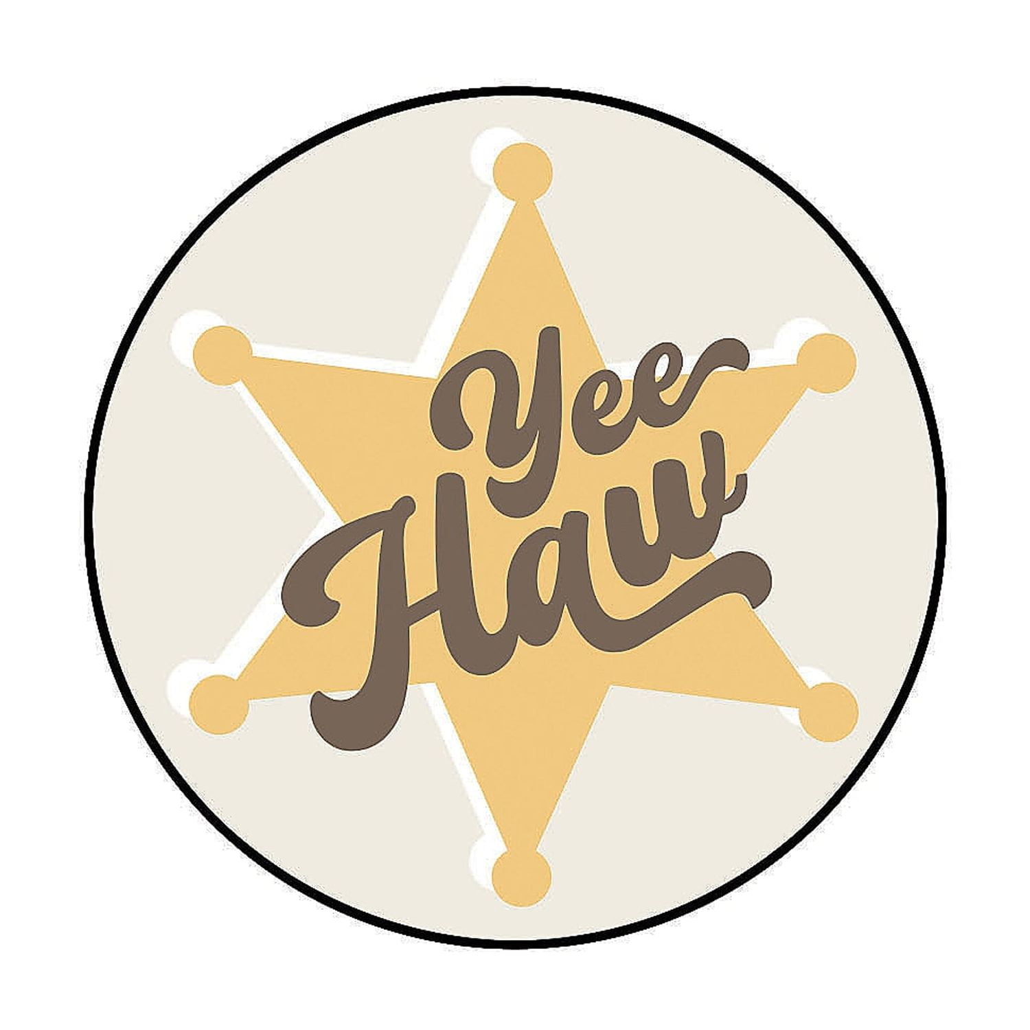 Fun Express 2" Bulk 144 Pieces Modern Western Vinyl Favor Stickers