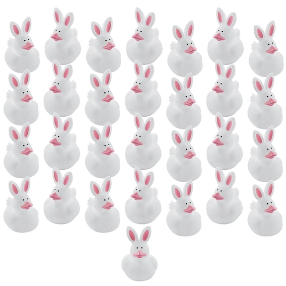 Fun Express 2" Mega Bulk 720 Pieces Easter Bunny White Rubber Ducks