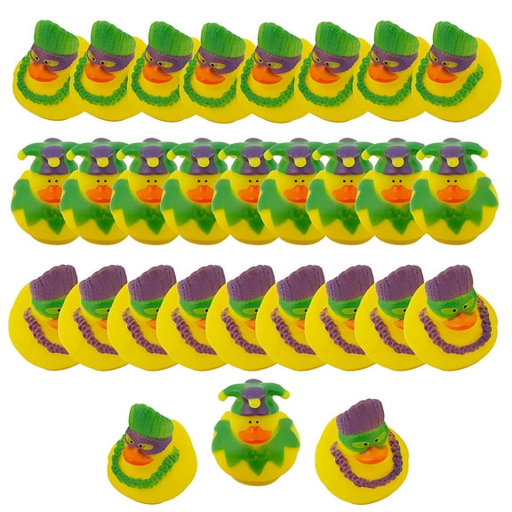 Fun Express 2" Mega Bulk 720 Pieces Mardi Gras Party Multicolor Rubber Ducks