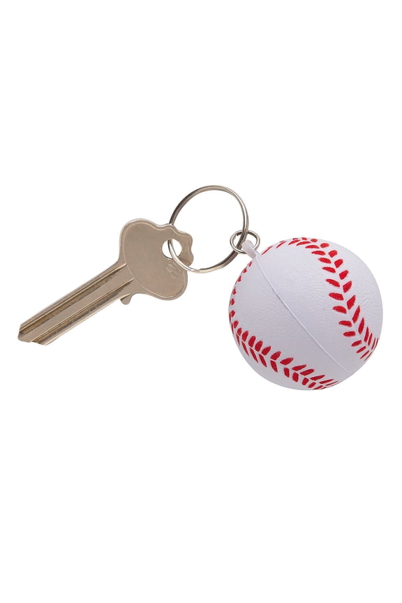 2" diam. Baseball Keychain Slow-Rising Squishies - 12 Pieces