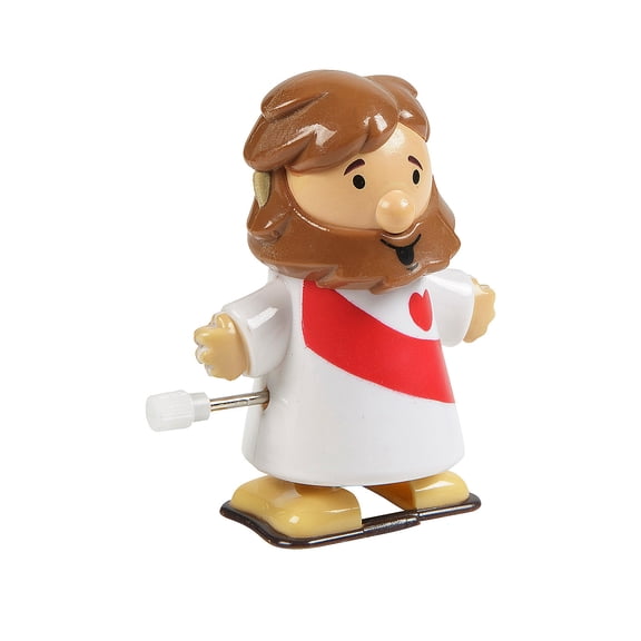 Fun Express 2" x 2 3/4" Religious Walking Jesus Plastic Wind-Up Toys - 12 Pieces