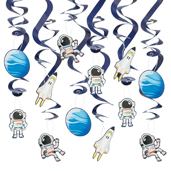 20" Out of This World Hanging Swirls - 12 pieces