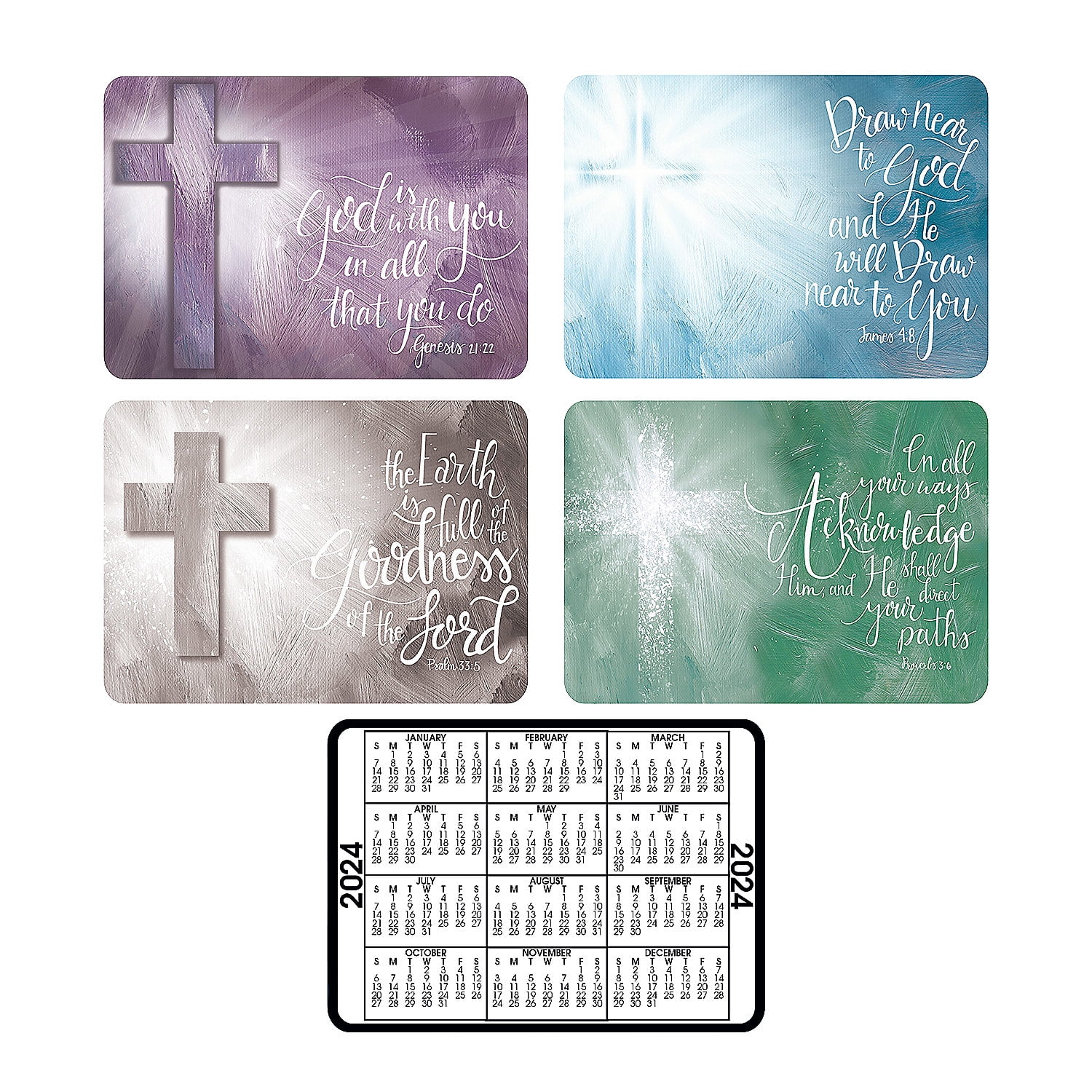 Fun Express 2024 Religious Wallet Calendars 12 Pc