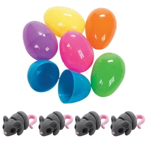 Fun Express 24 Pc. 1 3/4" 3D-Printed Fidget Toy Mice & Easter Egg Assortment for 12