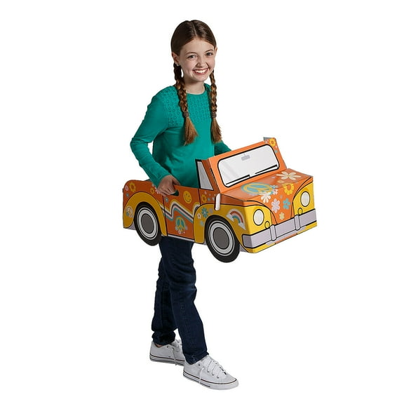 Fun Express 29" x 14" Multicolor Groovy Bug Wearable Cardboard Play Vehicle