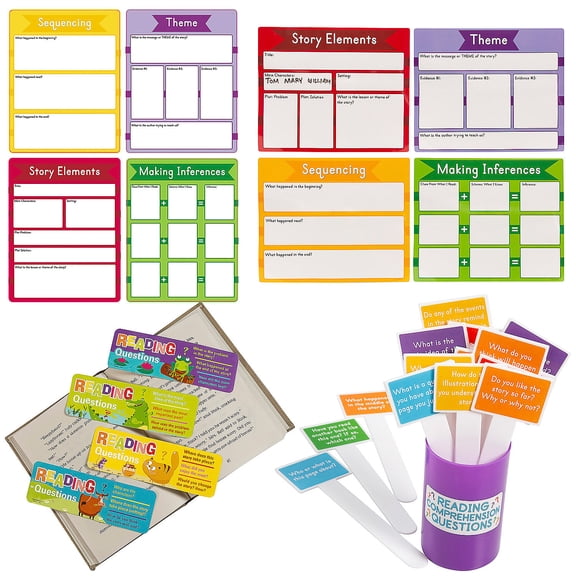 Fun Express 2nd to 5th Grade Reading Comprehension Educational Resource Kit  97 Pc.