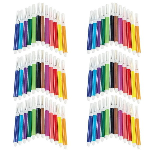 Fun Express 3 1/2" Bulk 48 Boxes of Mini Plastic Marker Sets - 12 Colors Per Box