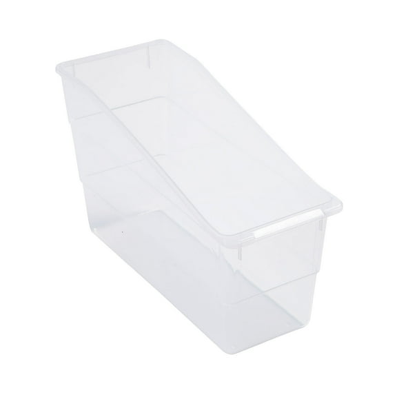 Fun Express 3 1/2" x 10 1/2" Clear Classroom Plastic Book Organizers - 6 Pieces