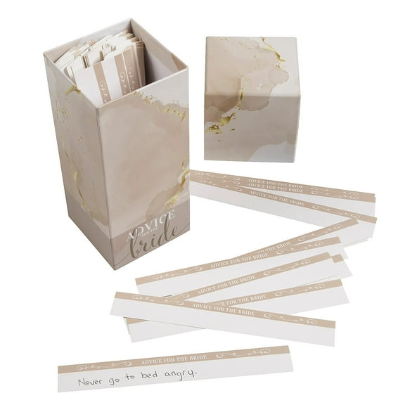 Fun Express 3 1/2" x 7 1/2" Advice for the Bride Cards with Box - 101 Pieces