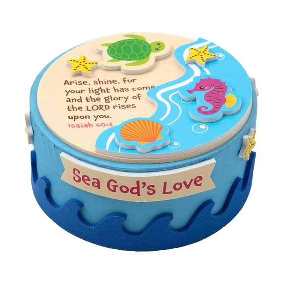 Fun Express 3 1/4" x 1 1/2" Religious Summer Blessings Prayer Box Craft Kit - Makes 12