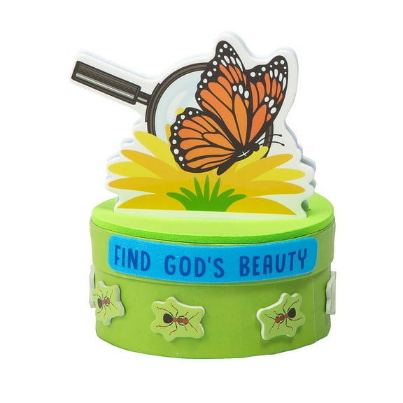 Fun Express 3 3/4" x 4 1/4" Zoom In VBS Prayer Box Cardboard Craft Kit - Makes 12, Vacation Bible School Supplies