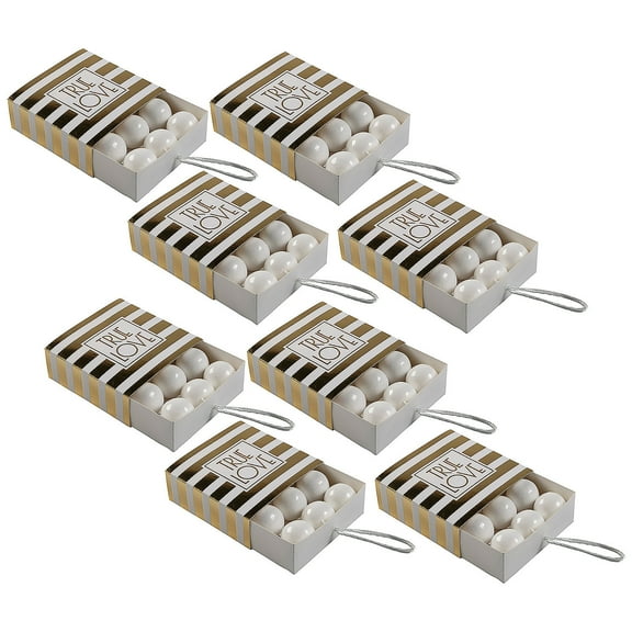 Fun Express 3" Bulk 96 Piece Gold Foil Striped Pull Favor Boxes