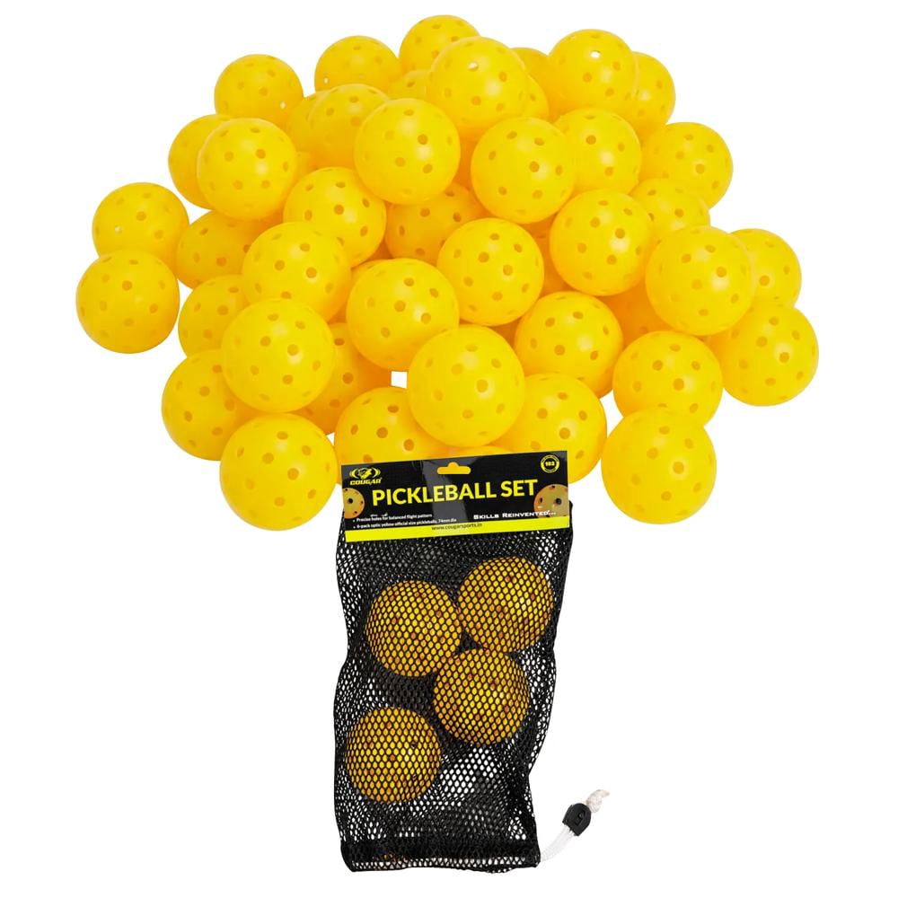 Fun Express 3" diam. Bulk 48 Pc. Bright Yellow Plastic Pickleball Set