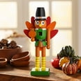 thumbnail image 1 of Fun Express 3" x 10" Thanksgiving Pilgrim Turkey Nutcracker Tabletop Decoration, 1 of 1