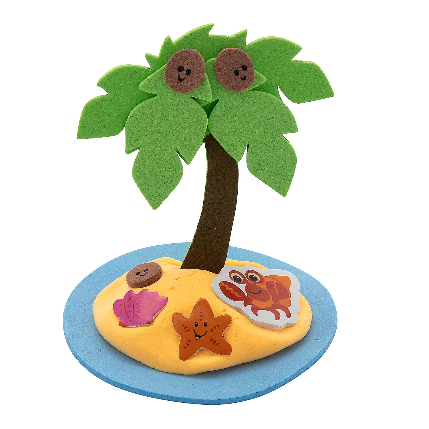 Fun Express 3" x 4" Luau Tropical Beach Air Dry Clay Craft Kit - Makes 12