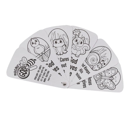 Fun Express 3" x 6" Color Your Own Zoom In VBS Fan - 12 Pc.