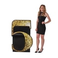 thumbnail image 1 of Fun Express 33" x 50" Metallic Goldtone Number 5 Cardboard Cutout Stand-Up, 1 of 1