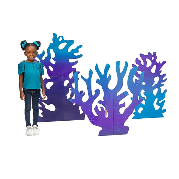 Fun Express 36 1/2" - 53" Under the Sea Coral Cardboard Cutout Stand-Ups - 3 Pieces