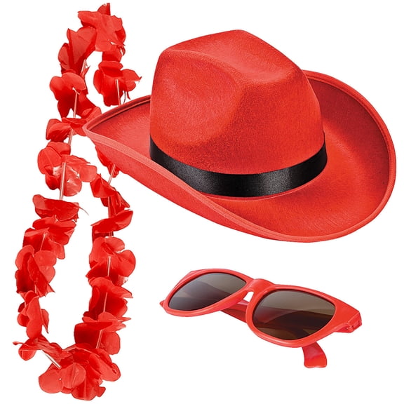 Fun Express 36 Pieces Red Team Spirit Wearables Assortment for 12