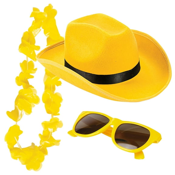 Fun Express 36 Pieces Yellow Team Spirit Wearables Assortment for 12