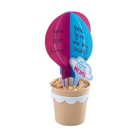 Fun Express 3D Hot Air Balloon Why I Love Mom Craft Kit - Makes 12