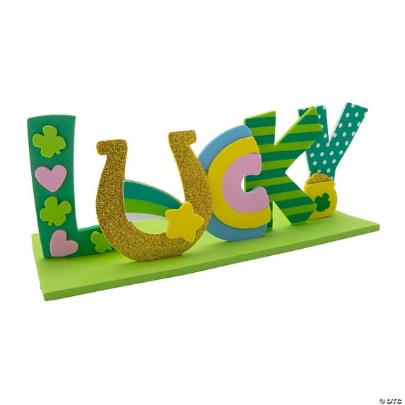 Fun Express 3D Lucky St. Patrick’s Day Sign Craft Kit - Makes 12