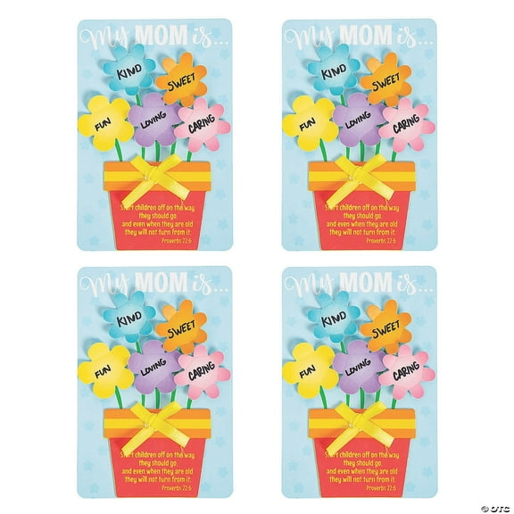 Fun Express 3D Religious Mother’s Day Flower Craft Kit - Makes 48