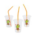 thumbnail image 1 of Fun Express 4 1/2" 16 oz. Fiesta Cactus Disposable Plastic Cups with Lids & Straws - 12 Pieces, 1 of 1