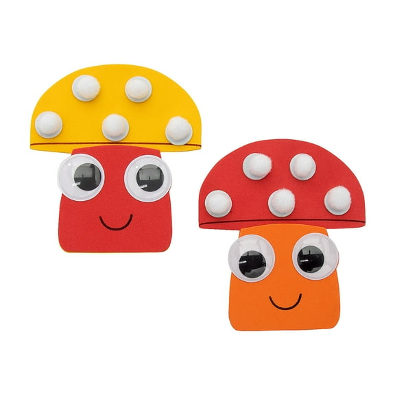 Fun Express 4" x 4 1/2" Silly Mushrooms Magnet Foam Craft Kit Makes 12