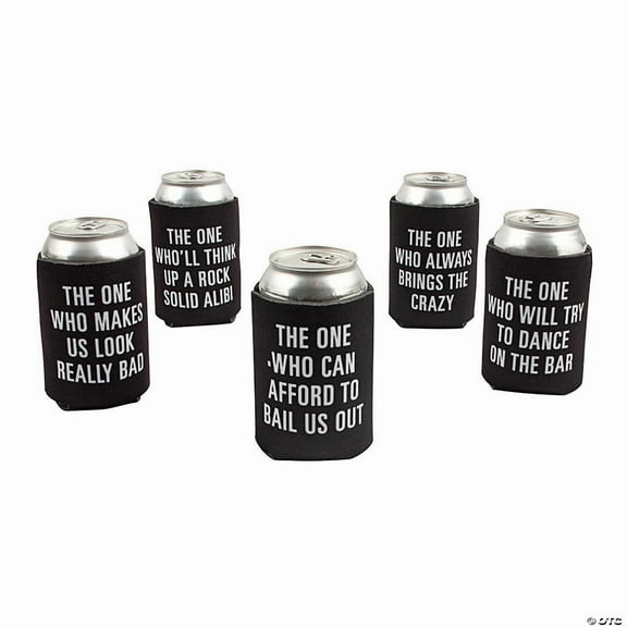 Fun Express 4" x 5 1/4" Funny Personality Trait Foam Can Coolers - 36 Pieces