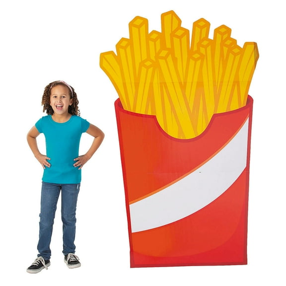 Fun Express 44" x 5 Ft. 6" French Fries Food Party Cardboard Cutout Stand-Up