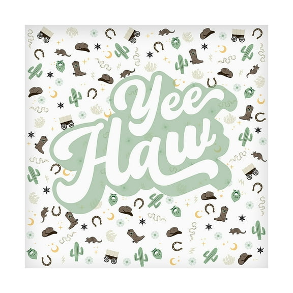 Fun Express 46" x 46" Modern Western Yee Haw Party Photo Booth Backdrop