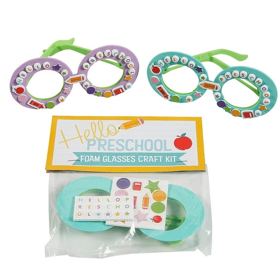 Fun Express 5 1/2" x 2 3/4" Preschool Glasses Foam Craft Kit - Makes 12
