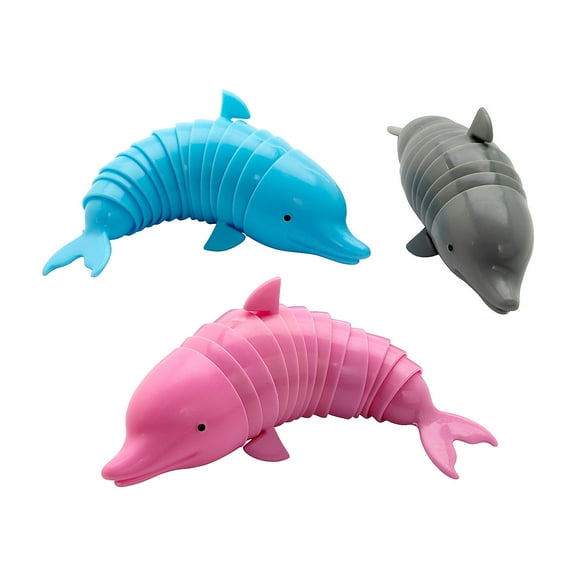 Fun Express 5" Dolphin Articulated Fidget Toys - 12 Pieces
