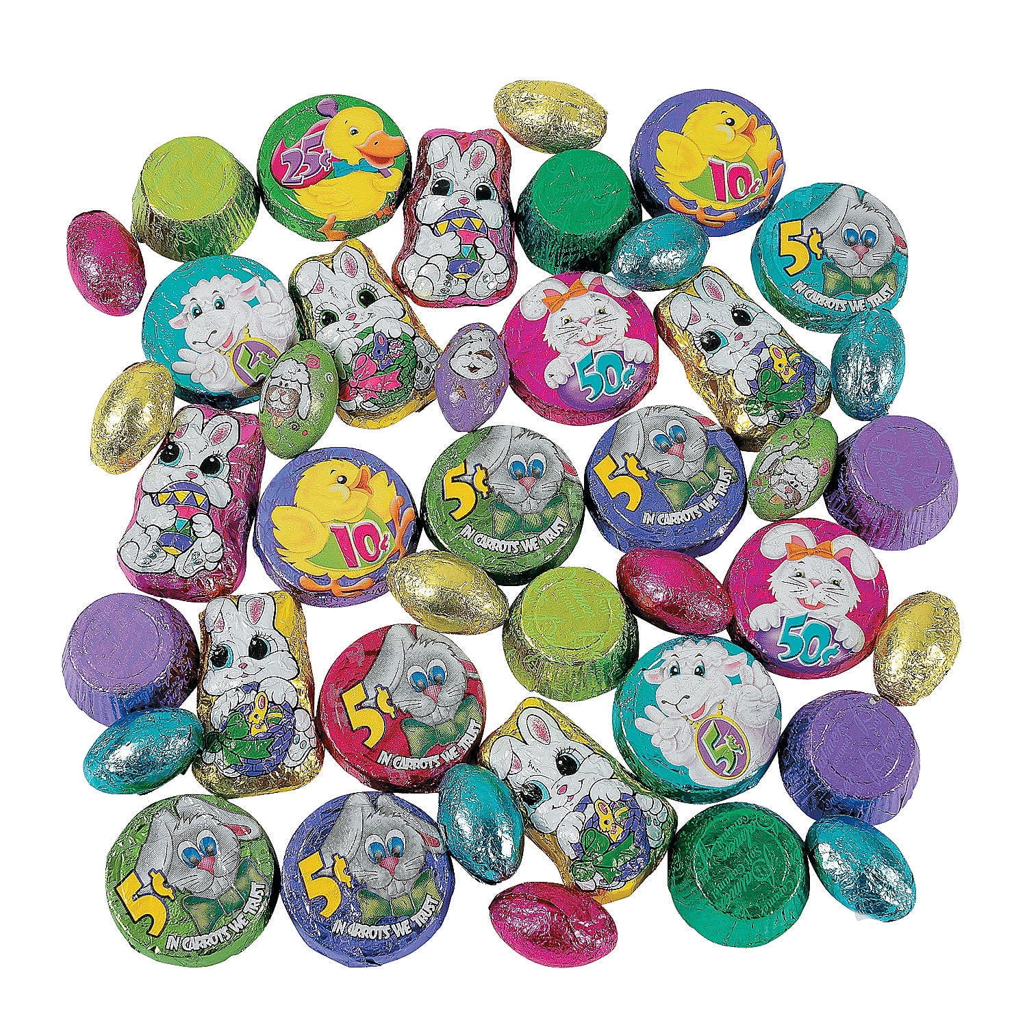Fun Express - 5 Pound Easter Chocolate for Easter - Edibles  - 215 Pieces