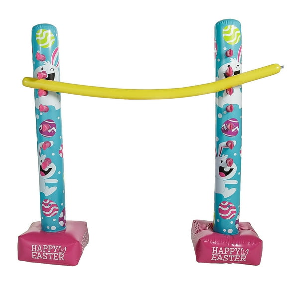 Fun Express 5 ft. x 5 ft. Inflatable Vinyl Easter Bunny Limbo Game - 3 Pieces