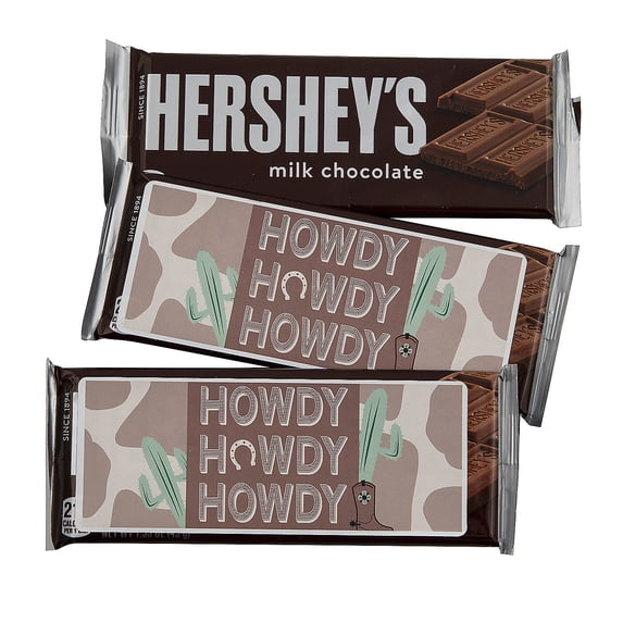 Fun Express 5" x 2" Modern Western Style Vinyl Party Favor Stickers - 12 Pieces