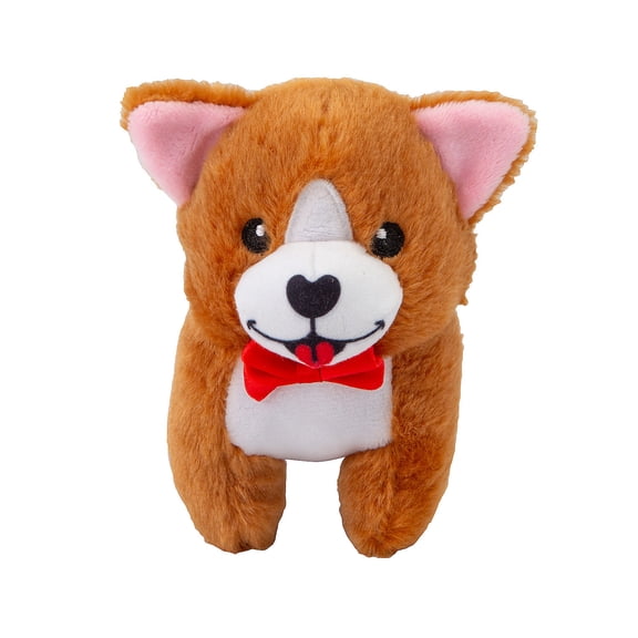 Fun Express 5" x 4 1/2" Mini Valentines Day Stuffed Corgi Toys - 12 Pieces