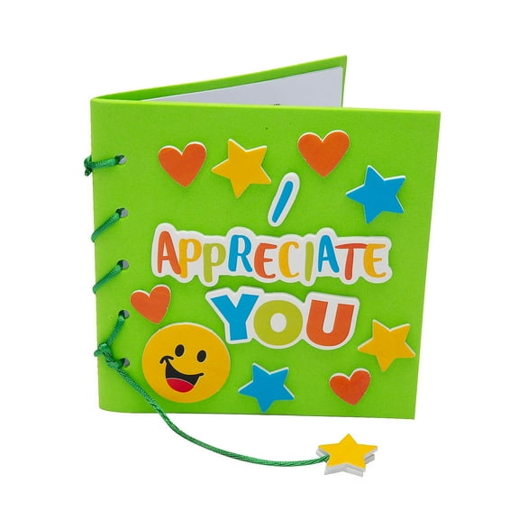 Fun Express 5" x 5" 6 pg. Appreciation Journal Foam Craft Kit Makes 12